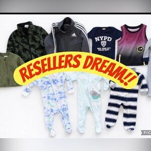 Baby Clothes Bundle 9 Pc Preemie–18M Adidas Jackets Sleepers Lot